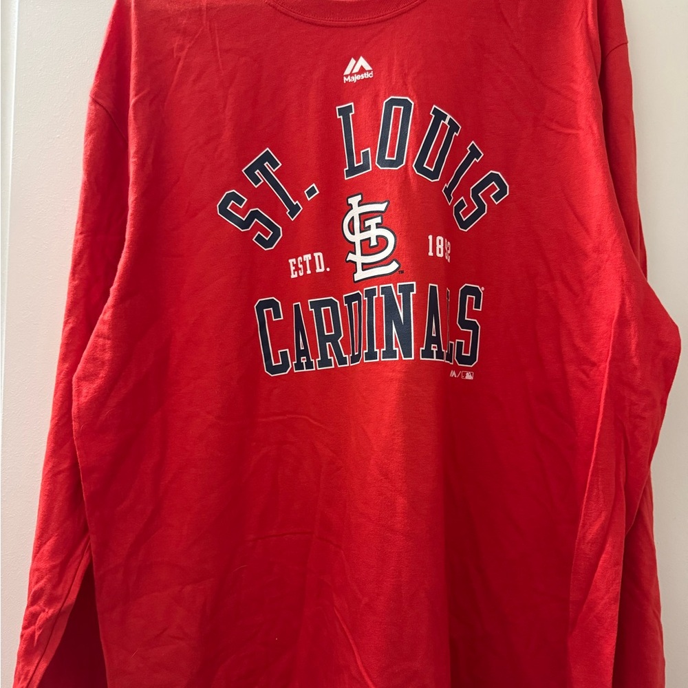 Majestic Bright Red St. Louis Cardinals Long Sleeve Shirt
